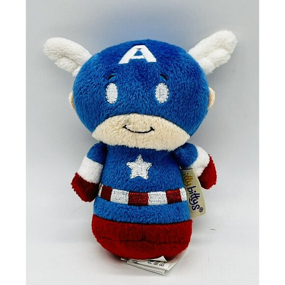 Hallmark Itty Bittys Cat Woman Captain America Plush Lot of 2 Stuffed DC Comics - Picture 2 of 8